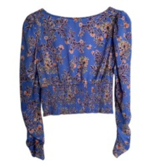 Free People Santiago Bluebell Floral Top Small - Picture 4 of 5